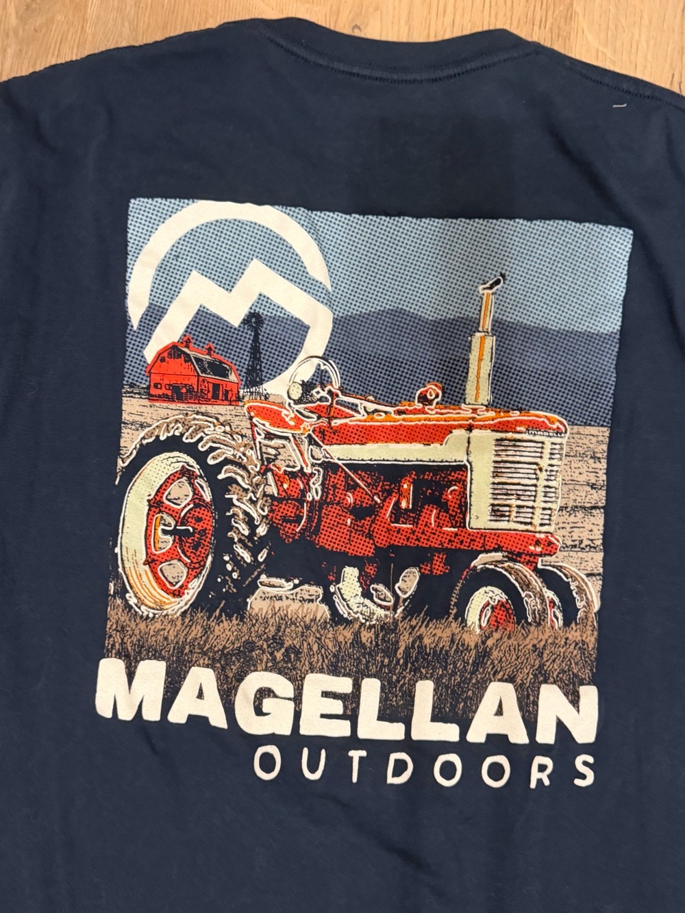 Magellan Outdoors Tractor Graphic T-Shirt XL Navy Farm Country Tee